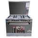 Royal Tower Cast Freestanding Gas Cooker, 5 Burners, Cast Iron Holders, Oven Fan, Stainless Steel, 60×90 cm