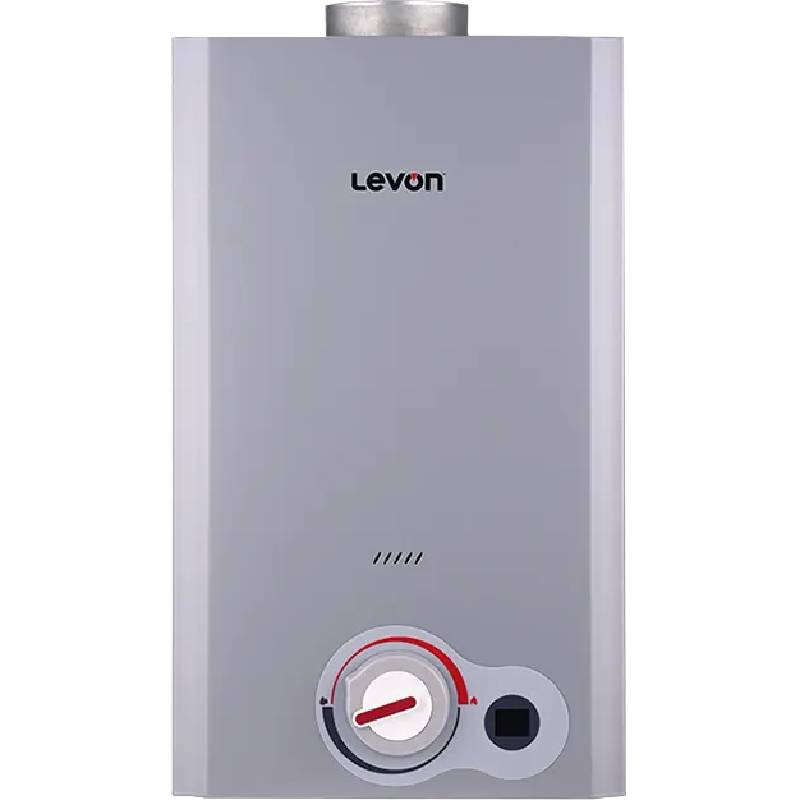 Levon Digital Gas Water Heater, 10L, Copper Heat Exchanger, Automatic Ignition, Digital Display,  10LDH4 - Silver