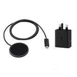 Samsung Home Charger Adapter 45W with Magnetic Wireless Charger, Black