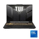 لابتوب ASUS TUF Gaming F16 FX607VJR-TU165W، معالج Intel Core 5 205H، رام 16 جيجابايت DDR5، SSD بسعة 512 جيجابايت، كارت شاشة NVIDIA GeForce RTX 3050 بسعة 6 جيجابايت، شاشة 16 بوصة WUXGA بمعدل تحديث 144Hz، ويندوز 11، رمادي 