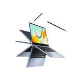 لابتوب ASUS Vivobook S14 TP5408QA-SG155W، معالج Snapdragon X X1-26-100، كارت شاشة Qualcomm Adreno GPU، رام 16 جيجابايت LPDDR5X، SSD سعة 512 جيجابايت، شاشة OLED تعمل باللمس مقاس 14 بوصة بدقة WUXGA، ويندوز 11، أزرق فاتح