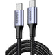 كابل UGREEN USB-C إلى USB-C PD بقدرة 60 واط وطول 1 متر – اسود