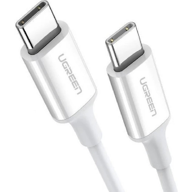 كابل UGREEN USB-C إلى USB-C PD بقدرة 60 واط وطول 1.5 متر – أبيض