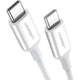 كابل UGREEN USB-C إلى USB-C PD بقدرة 60 واط وطول 1.5 متر – أبيض