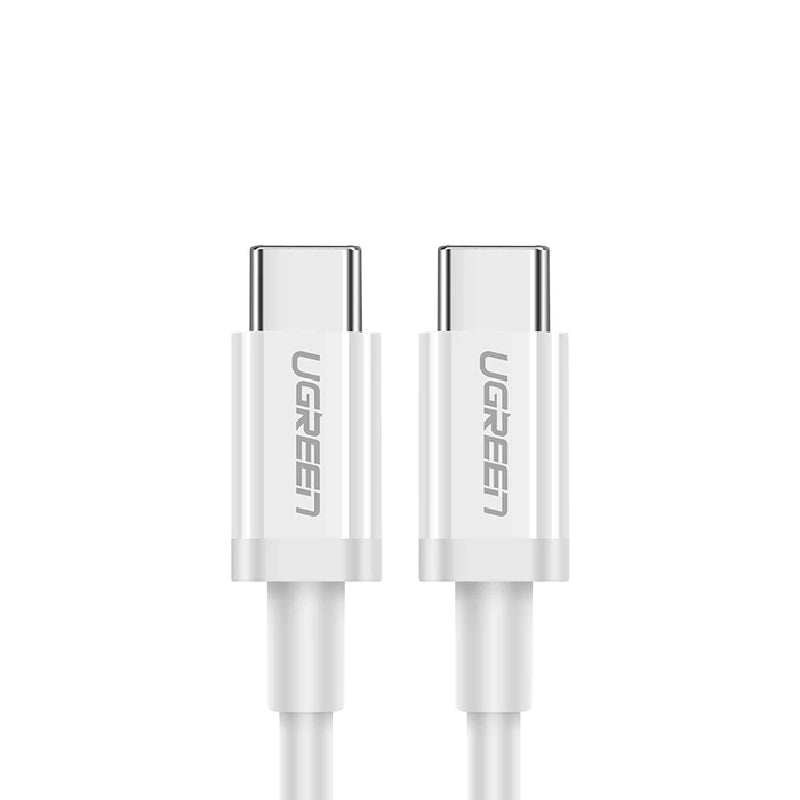 كابل UGREEN USB-C إلى USB-C PD بقدرة 60 واط وطول 1.5 متر – أبيض