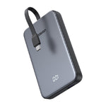 باور بانك UGREEN سعة 10000mAh شحن سريع 20W بكابل مدمج  (PB526) – رمادي 
