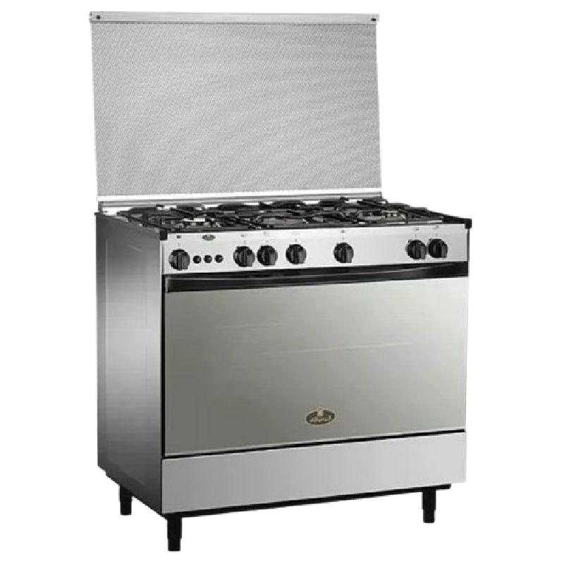 Kiriazi Joker Deluxe Gas Cooker, 5 Burners,90 cm ,9700 - Silver