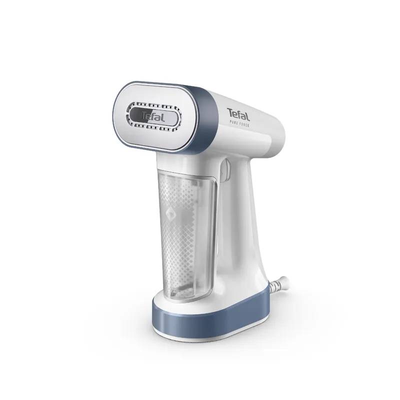 Tefal مكواة بخار محمولة للملابس بيور فورس 2 في 1، 1800 وات، 180 مل ، DT8722E0 -  أبيض وأزرق