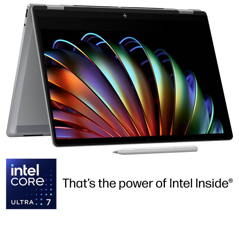 HP OmniBook X Flip Laptop, Intel® Core™ Ultra 7 258V, 32GB RAM, 1TB SSD, Intel® Arc™ 140V, 14.0" 3K, Win 11, 14-fm0011ne