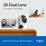 TP-Link Tapo C245D Dual-Lens Pan/Tilt Security Camera, 2K 3MP, Wi-Fi