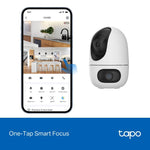 TP-Link Tapo C245D Dual-Lens Pan/Tilt Security Camera, 2K 3MP, Wi-Fi