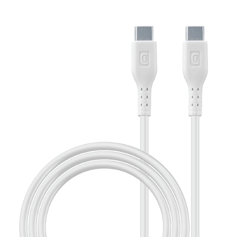 كابل Cellularline USB Type-C إلى USB Type-C بطول 1 متر – أبيض