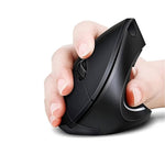 GIGAMAX G-5000 Rechargeable Vertical Ergonomic Wireless Mouse, 1600 DPI, Black