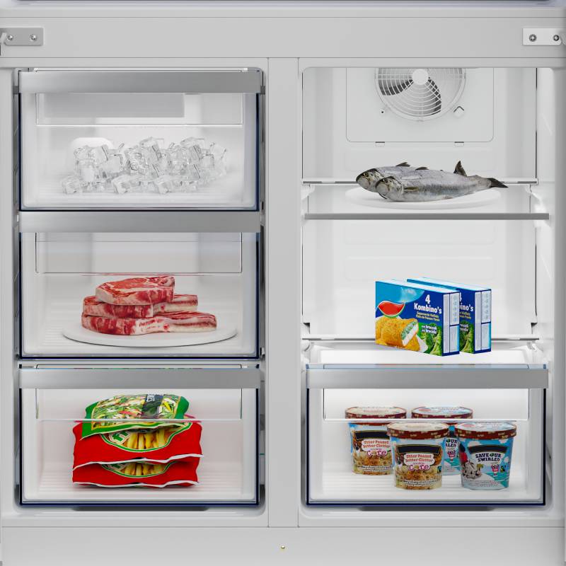 Beko  ثلاجة  4 أبواب، نوفروست، إنفرتر، 565 لتر، مزودة بموزع مياه، ، GNE134626ZXH - تيتانيوم إينوكس