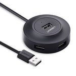 UGREEN CR106 4-Port USB 2.0 Hub with 1m Cable – Black