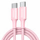 كابل UGREEN USB-C إلى USB-C PD بقدرة 60واط وطول 1متر 65124 - وردي