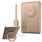 Cardoo Wired and Wireless Power Bank with Built-in Cable 5000 mAh 2 Ports CGLPWB01