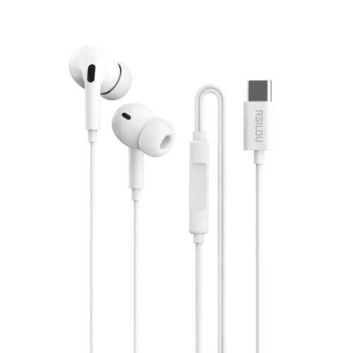 RSILOU Wired Type-C Earphones  (R3501-001) – White
