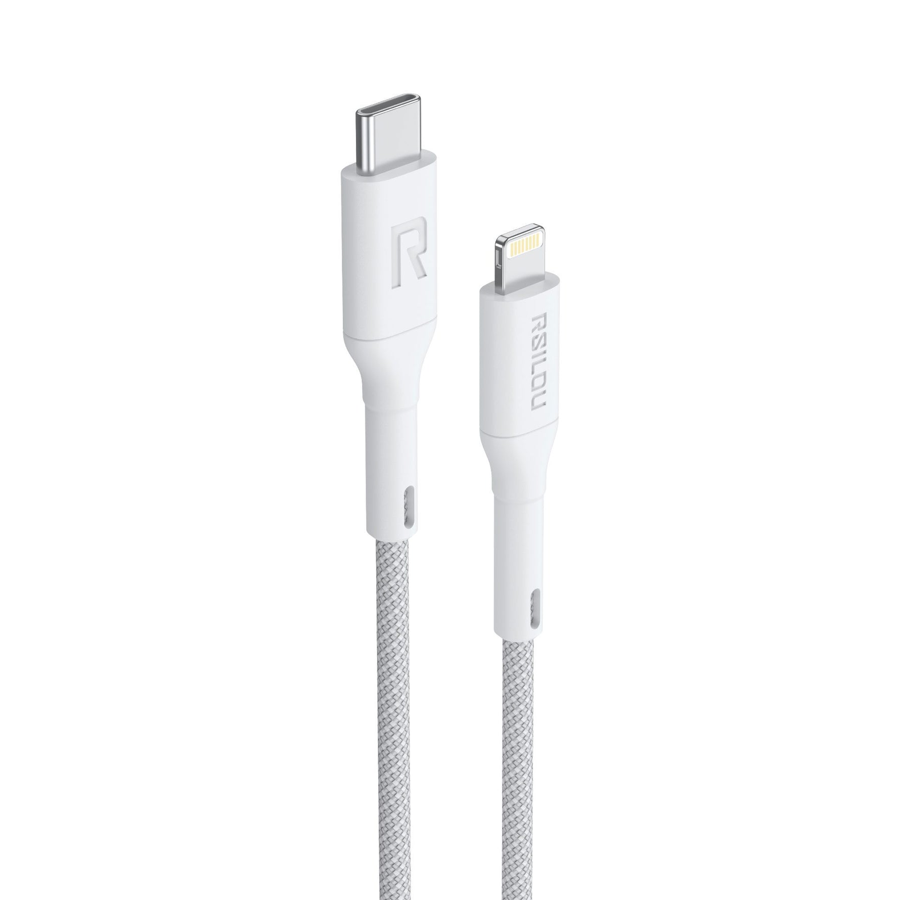 Rsilou USB-C to Lightning Braided Fast Charging Cable 30W 1m, R2025-001 - White