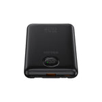 باور بانك RSILOU بسعة 10000 مللي أمبير، 22.5 وات PD مع كابلات USB-C وLightning مدمجة وشاشة رقمية – R1023-001 – أسود