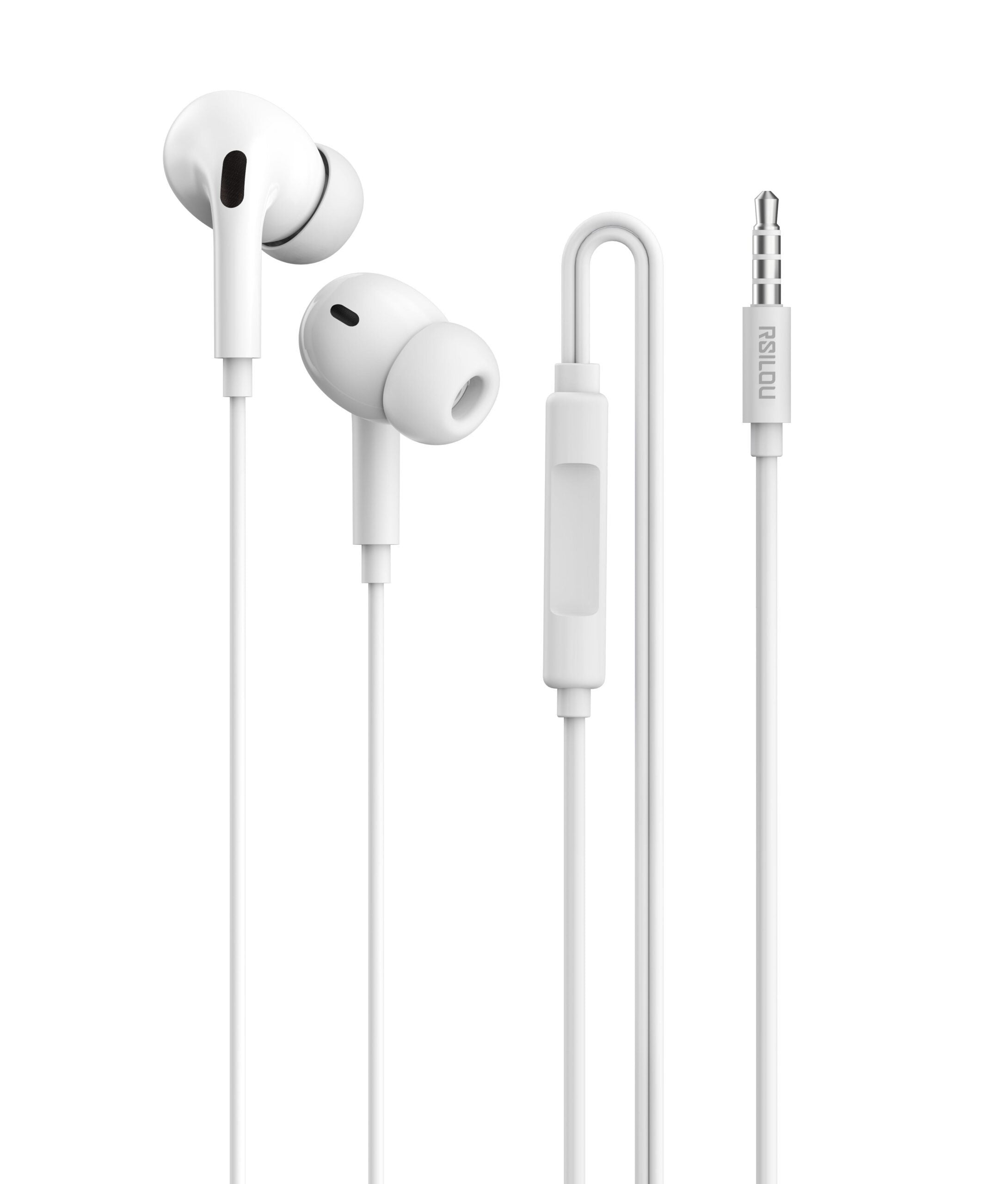 RSILOU Wired Earphones 3.5mm , R3502-001 – White
