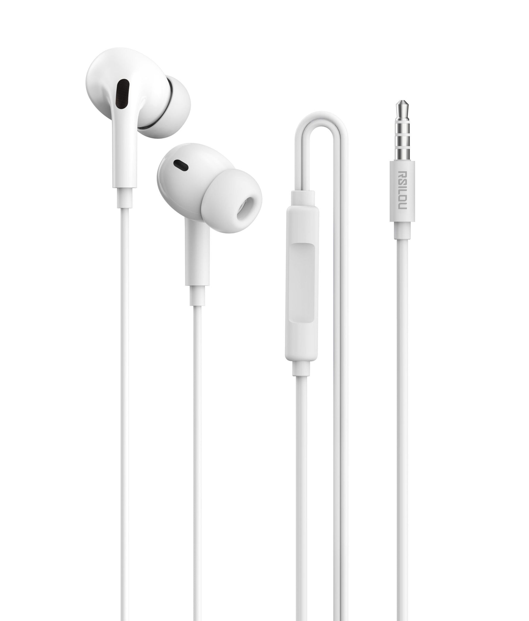 RSILOU Wired Earphones 3.5mm , R3502-001 – White