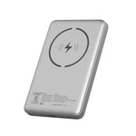 باور بانك RSILOU مغناطيسي لاسلكي بسعة 10000 مللي أمبير، قدرة 20 واط، بمنفذ USB-C  (R1020-002) – أبيض
