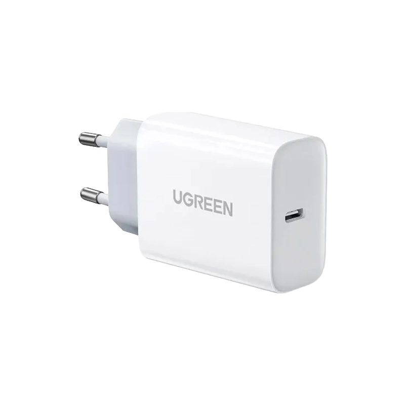 شاحن حائط UGREEN USB-C، 20 واط، CD137 – أبيض
