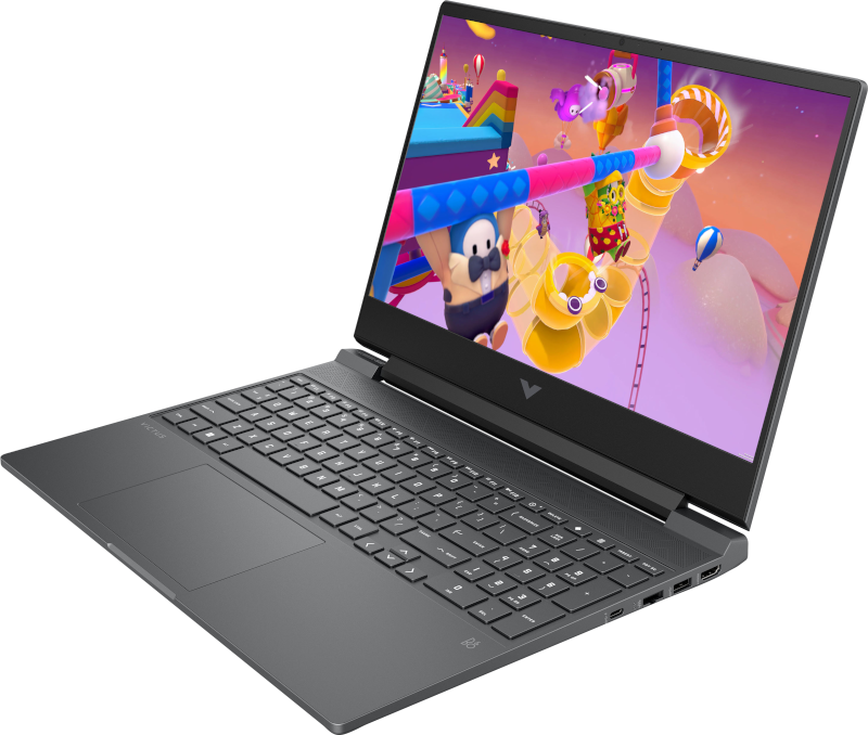 HP Victus 15-fb3020ne Gaming Laptop, AMD Ryzen 7 7445HS, 16GB RAM, 512GB SSD, NVIDIA GeForce RTX 3050, 15.6" FHD Display, Windows 11 - Mica Silver