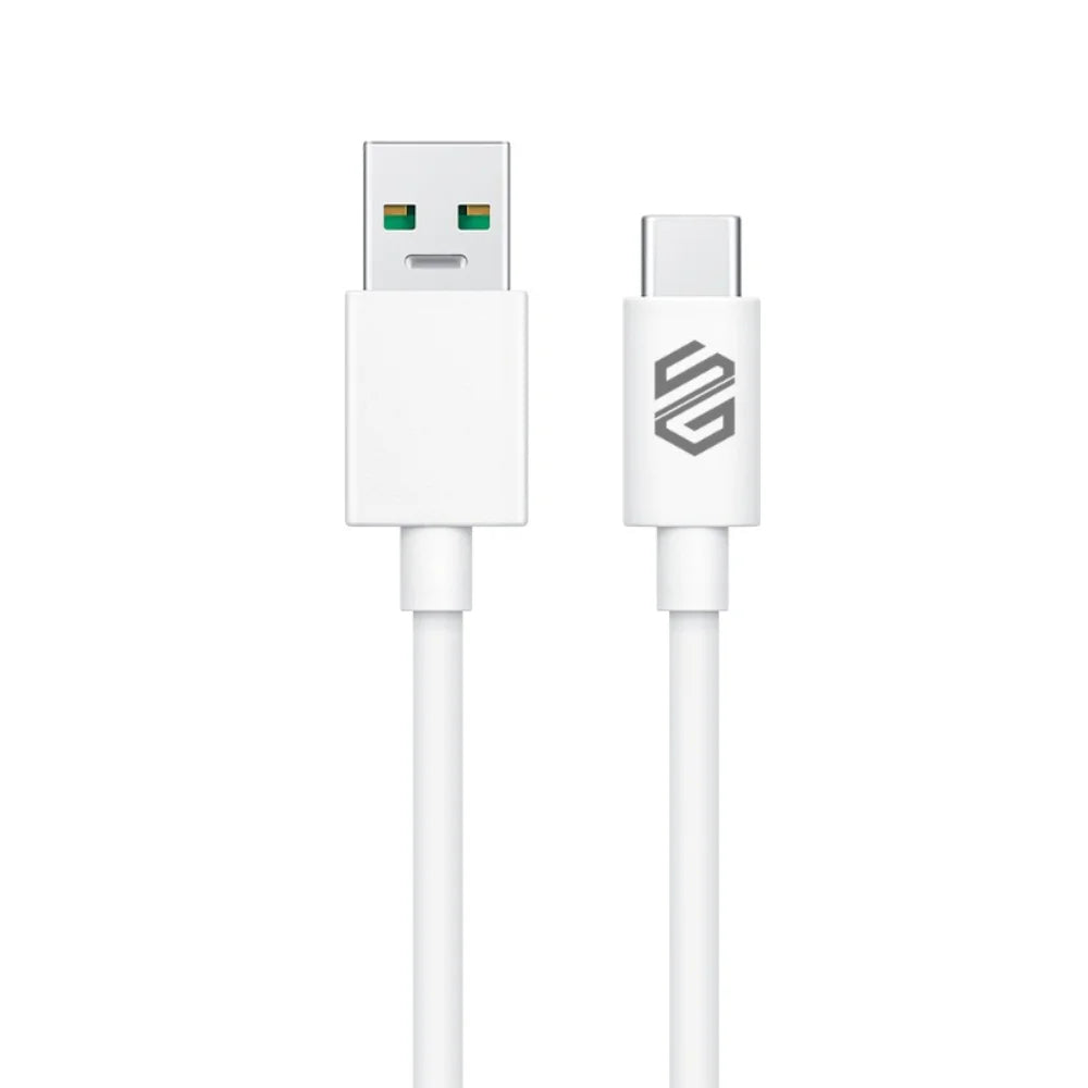 كابل Smart Gate USB-A إلى USB-C من PVC بطول 1 متر – شحن سريع – أبيض