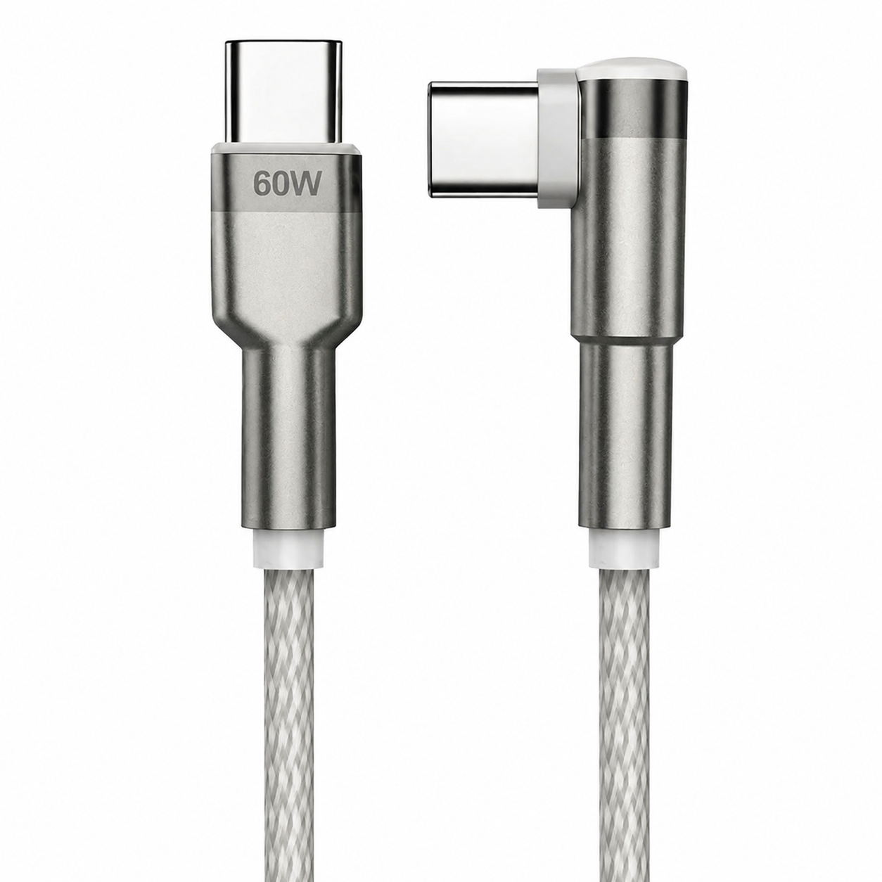 كابل MOMO USB Type-C إلى  Type-C للشحن السريع 60واط بطول 1.2 متر – أبيض