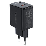 Acefast Fast Charger Adapter USB-C PD 30W - Black