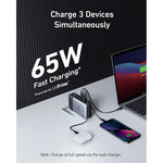 Anker A1651211 GaNPrime PowerCore 65W Power Bank 2-in-1 Charger 10000 mAh - Black 