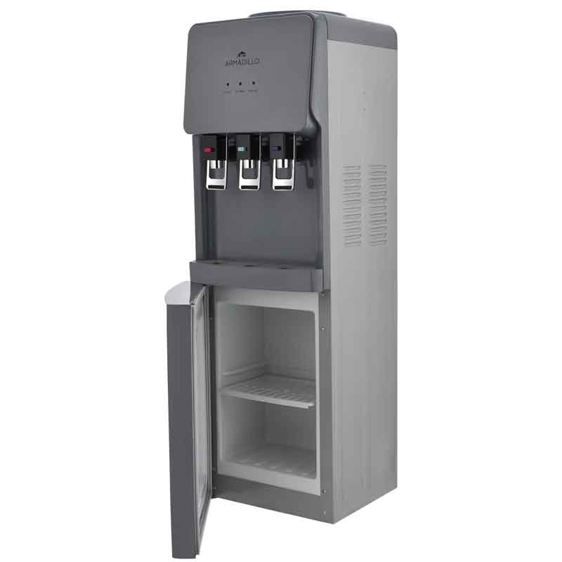 Armadillo Water Dispenser With Refrigerator, 3 Taps, 16 litre , Grey -  ARM-WDS-FRI-GRY-0001 