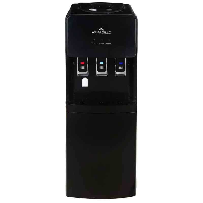 Armadillo Water Dispenser With Refrigerator, 3 Taps, 16 litre , Black -  ARM-WDS-FRI-BK-0000
