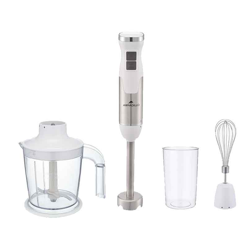 Armadillo Hand Blender Multi-Funtion -1000W - Chopper 700mm - Whisking Bowl 600mm - Egg Beater ,  ARM-SDA-HBLDG-WH-005 - White