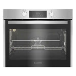 Ariston Built-in Oven, 90 cm,96 liters, Gas, Fan, Electric Grill, Stainless Steel, AROG 9R2F3NG XNA - Silver x Black
