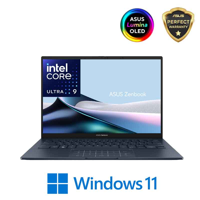 Asus  Zenbook 14 OLED UX3405MA-PP009WS Intel® Core™ Ultra 9 185H , RAM16GB ,1TB SSD - InteL® Arc , 14 3K -Win 11 - Ponder Blue 