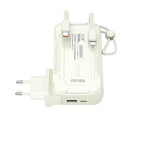 Rsilou Power Bank 10000mAh 22.5W Built-in Cables AC Plug R1026-001 – White