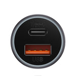 Baseus CGJMOOO113 Dual Ports Car Charger Adapter 60W - Dark Gray