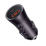 Baseus CGJMOOO113 Dual Ports Car Charger Adapter 60W - Dark Gray