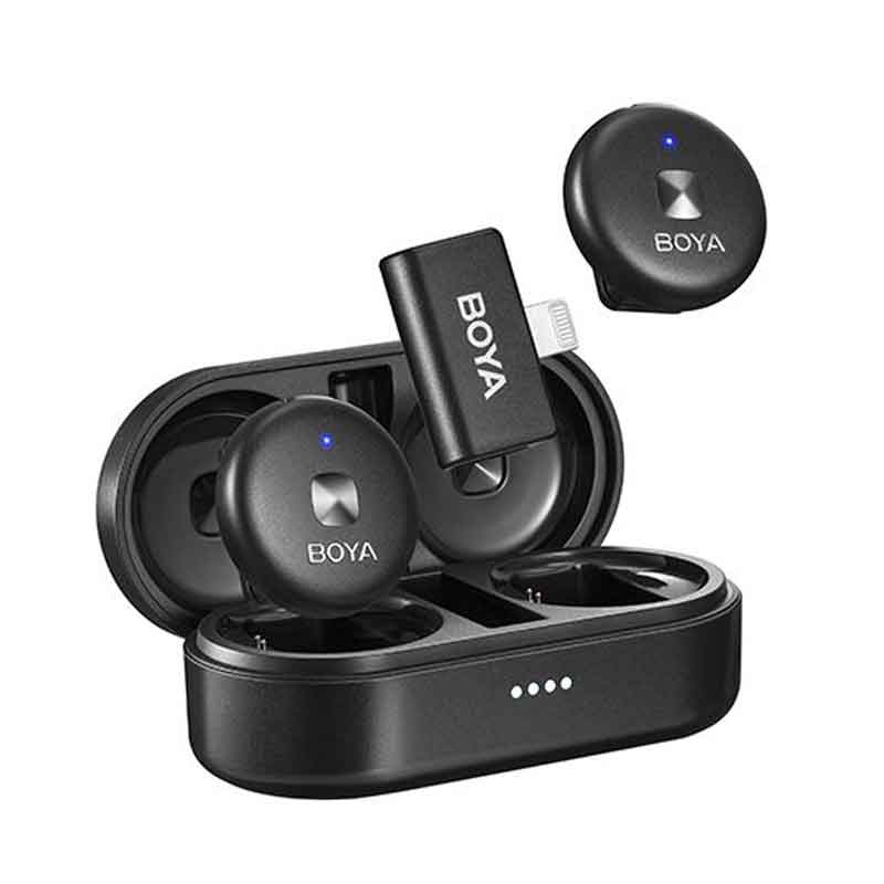 BOYA Wireless Microphone ULTRACOMPACT Lightning Omic-D , 2.4GHZ - Black