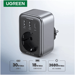 Ugreen 4-in-1 Wall Charger , 4 Ports Multi Ports , 3680 Watt CD314 - Black