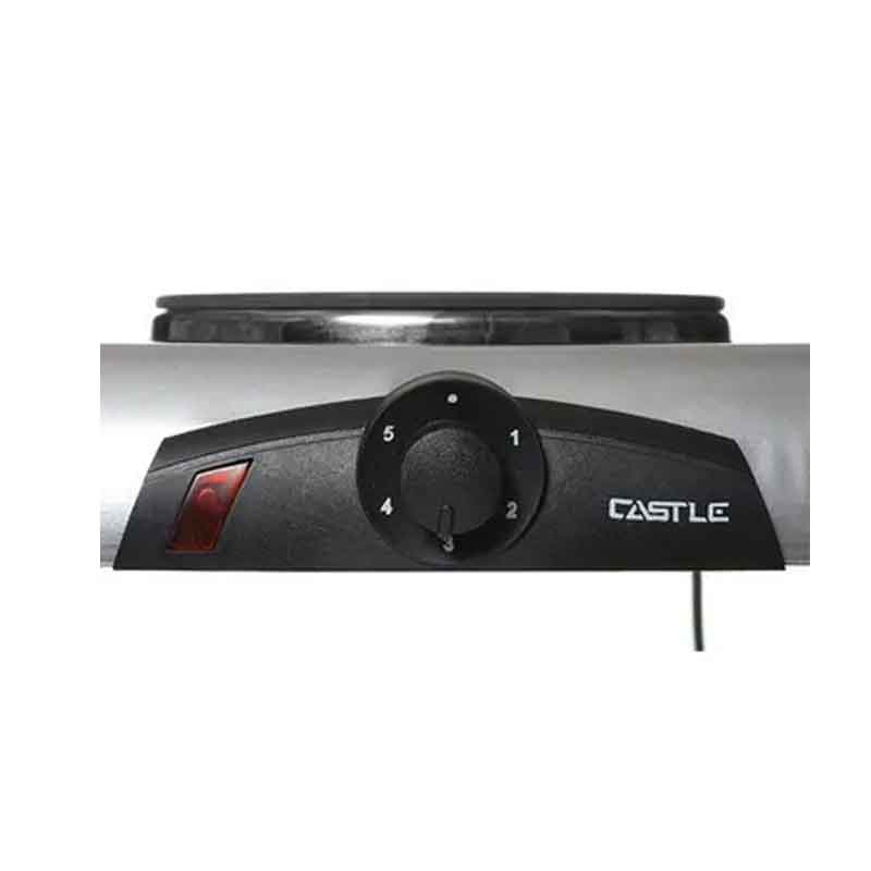 Castle Electric Hot Plate, 1 Burner, 1000 Watt, Black