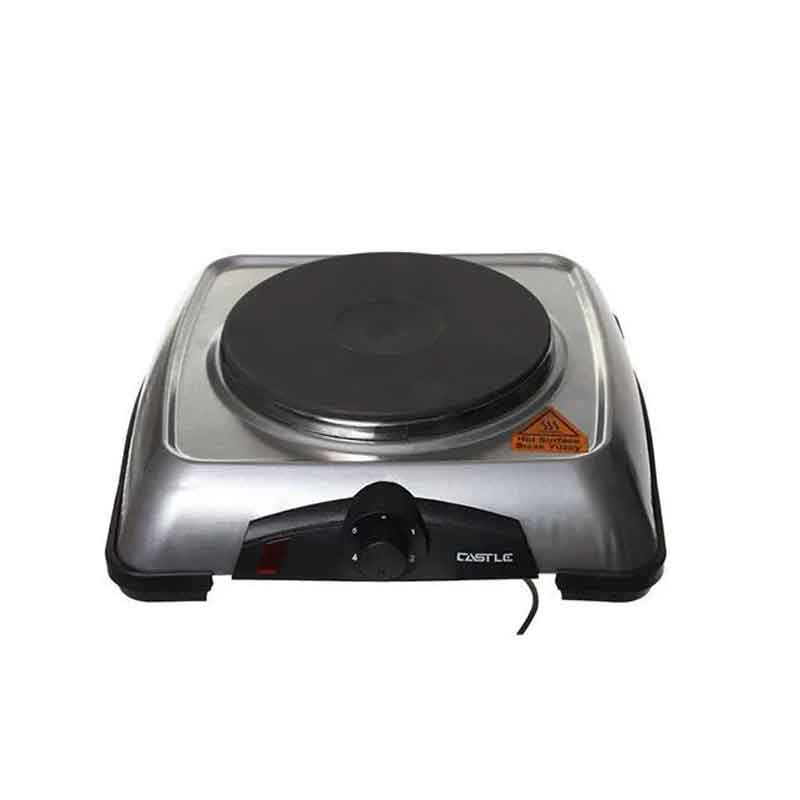 Castle Electric Hot Plate, 1 Burner, 1000 Watt, Black