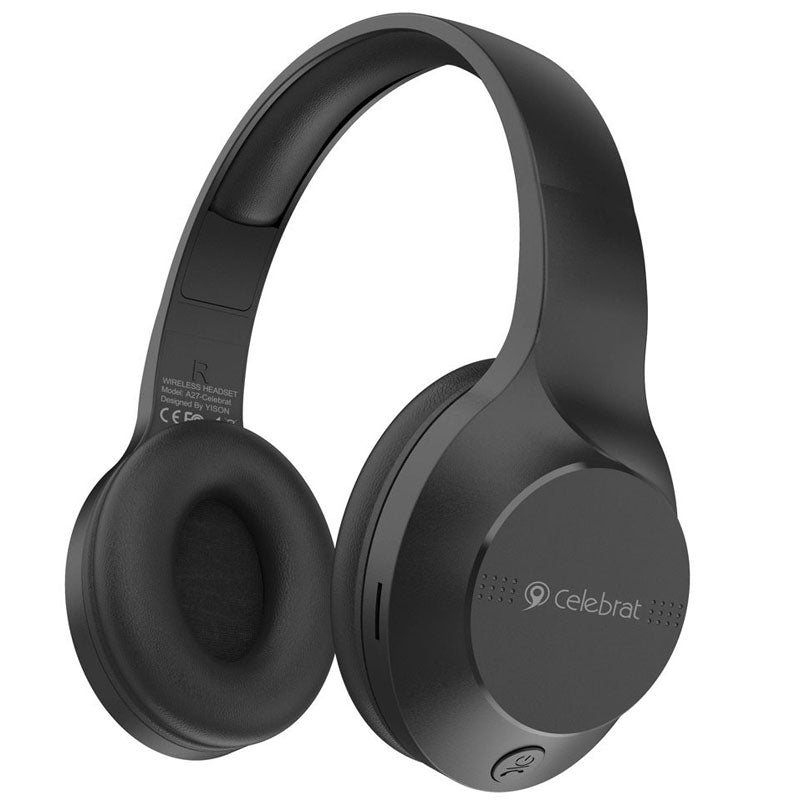 Celebrat A27 Wireless Headphone With Mic – Black