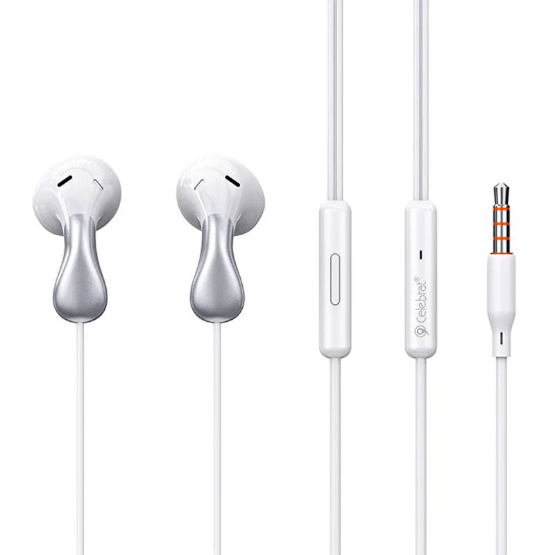 Celebrat G29 Stereo Music Earphone 3.5mm - White
