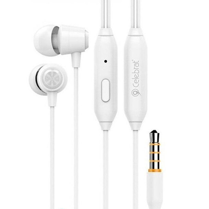 Celebrat G4 Wired Earphone 3.5mm - White
