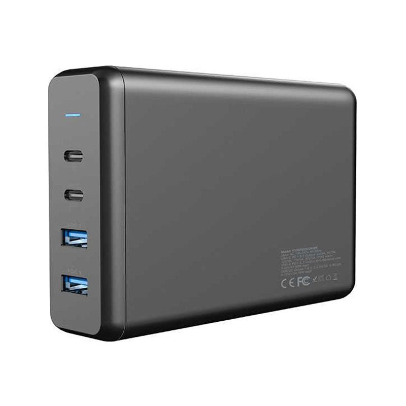 Powerology Charger 4 Port Quick Charging Power Terminal 156W UK - Black