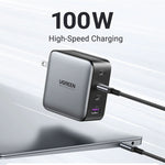 Ugreen Charger Fast Tech 100W 4-Port PD GAN 3XUSB-C CD226 - Black